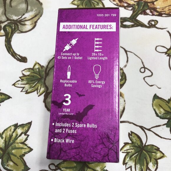 Home Accent Holiday 100 Orange Mini Elongated LED Lights Halloween Christmas - Picture 3 of 9